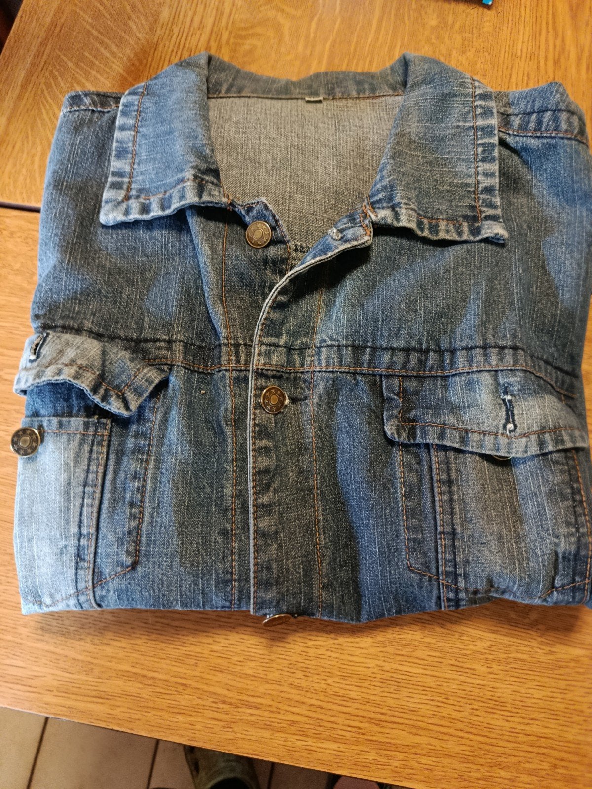 Jeansvest met lange mouwen, maat XXL, Ophalen, Zo goed als nieuw, Overige maten, Blauw