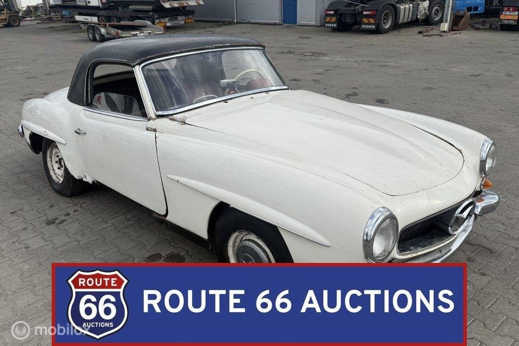 Mercedes-Benz 190SL | 1956 | Route 66 Auctions, Auto's, Zwart, Mercedes-Benz, Bedrijf, Handgeschakeld