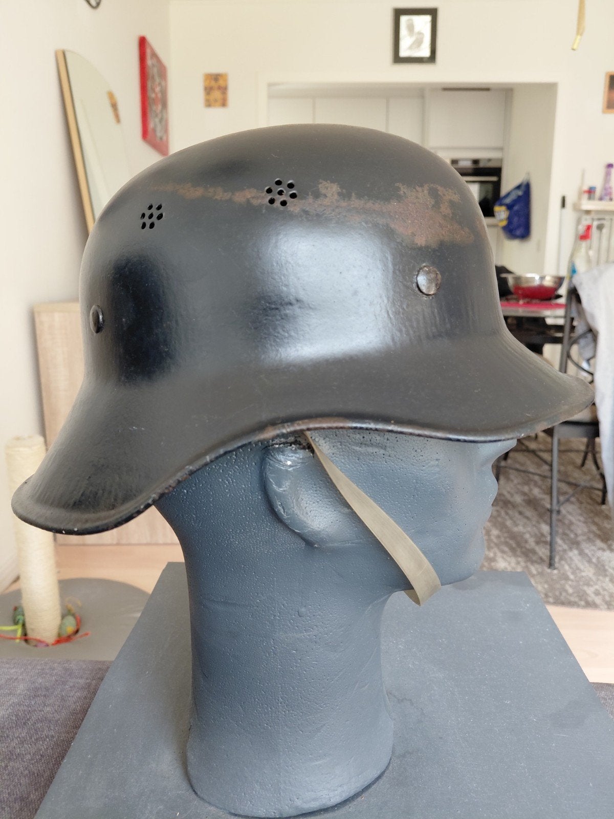 Duitse helm M44 WO2., Ophalen of Verzenden