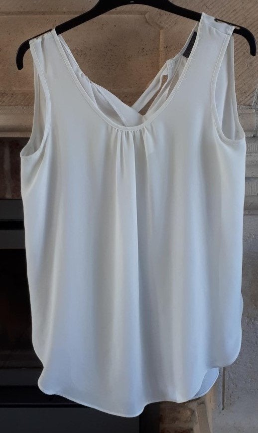Yessica/C&A - Blouse/top - wit - maat 38/40 - € 1.00, Kleding | Dames, Blouses en Tunieken, Maat 38/40 (M), Verzenden, Wit, Gedragen