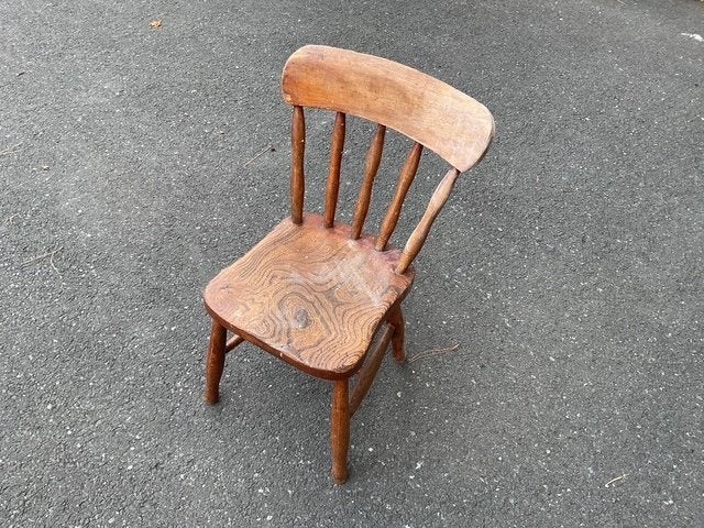 Houten vintage kinderstoeltje, Ophalen