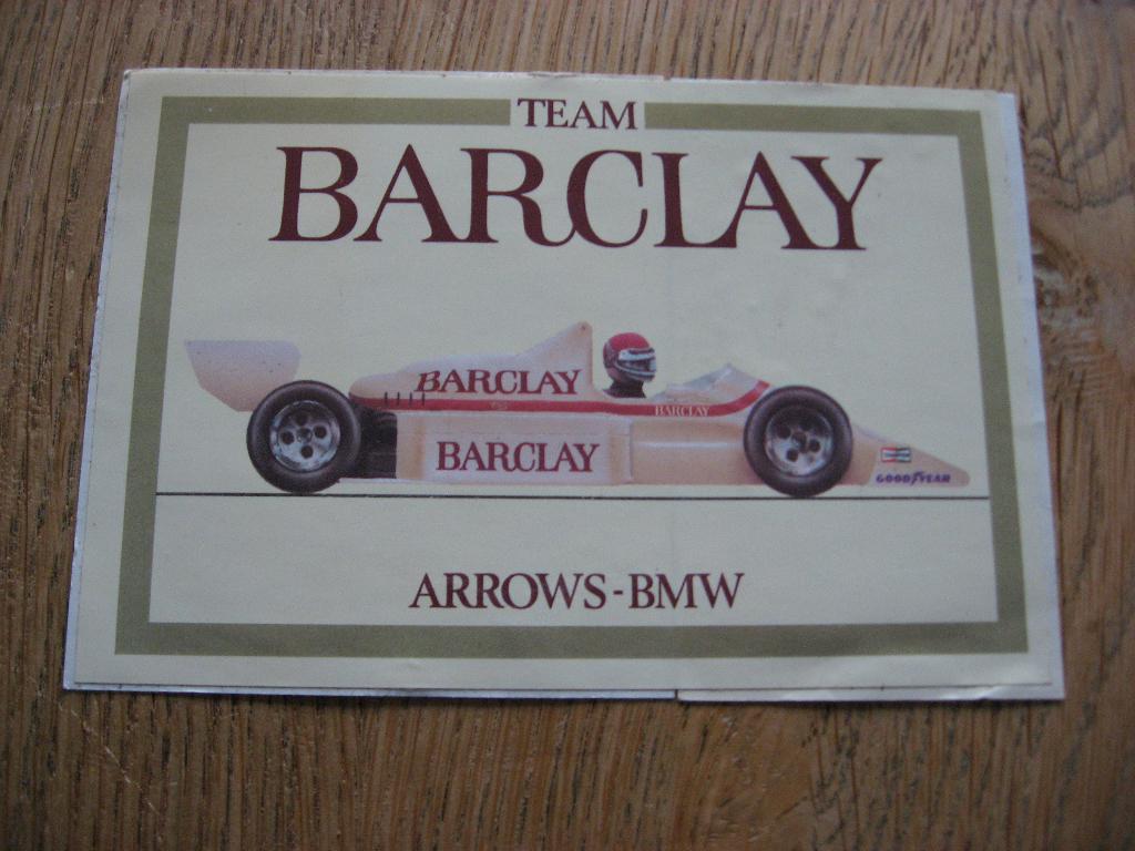 Barclay Arrows BMW F1 Vintage Sticker Team, Verzamelen, Ophalen of Verzenden, Nieuw, Sport