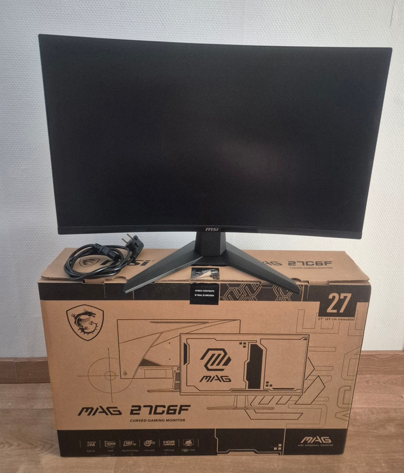 écran gamer incurvé msi mag 27 pouces avec barre de son, Gaming, MSI, Comme neuf, Enlèvement
