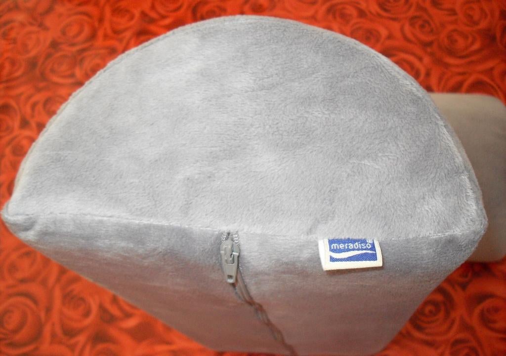 1 coussin MERADISO, Maison & Meubles, Gris, Coussin intérieur inclus, Cylindrique, Comme neuf