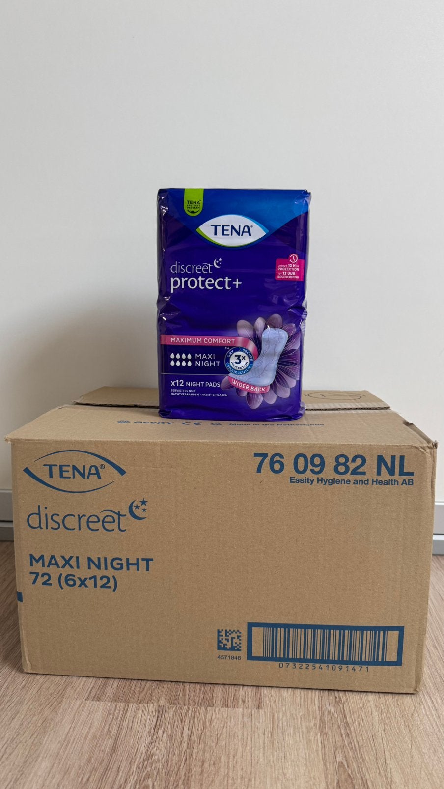 Volledige doos Tena Discreet Protect +. 6 X 12 stuks., Ophalen of Verzenden, Nieuw