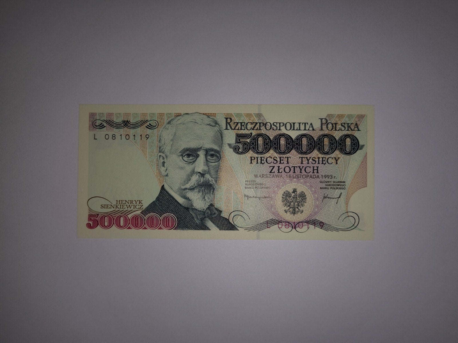 Polen 500000 zlotych UNC, Postzegels en Munten, Verzenden, Polen, Los biljet