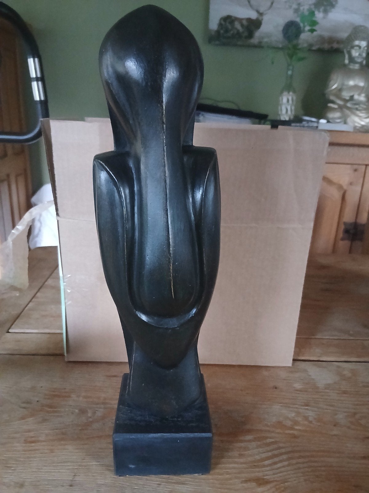Abstract Modernistisch Beeld (40cm), Antiquités & Art, Art | Sculptures & Bois, Statue, Bois, Abstrait, Abstrait, Enlèvement