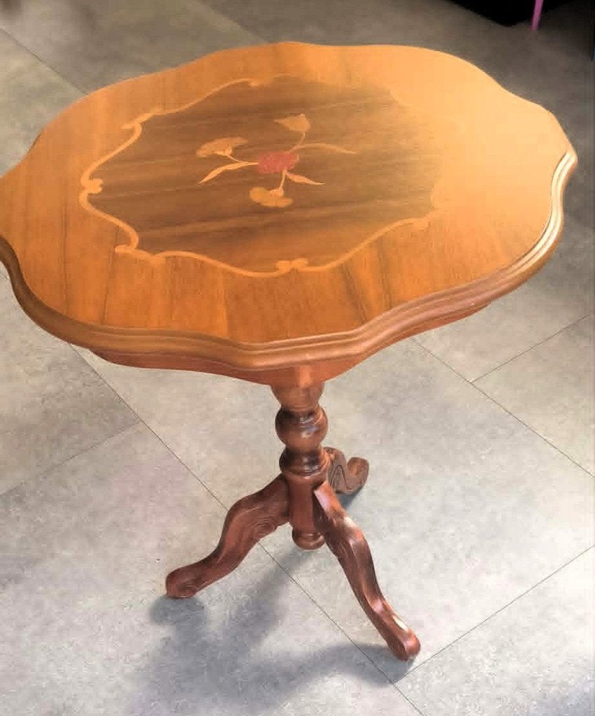 BIJZETTAFELTJE, Huis en Inrichting, Tafels | Bijzettafels, Ophalen, Rond, Hout, 60 cm of meer