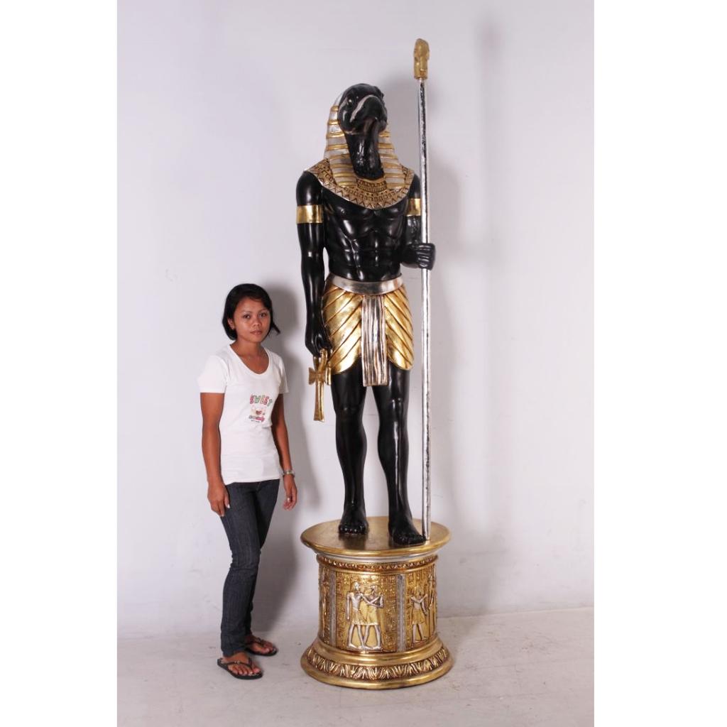 Egyptisch Horus beeld 193 cm - egyptisch horusbeeld op base, Ophalen, Nieuw