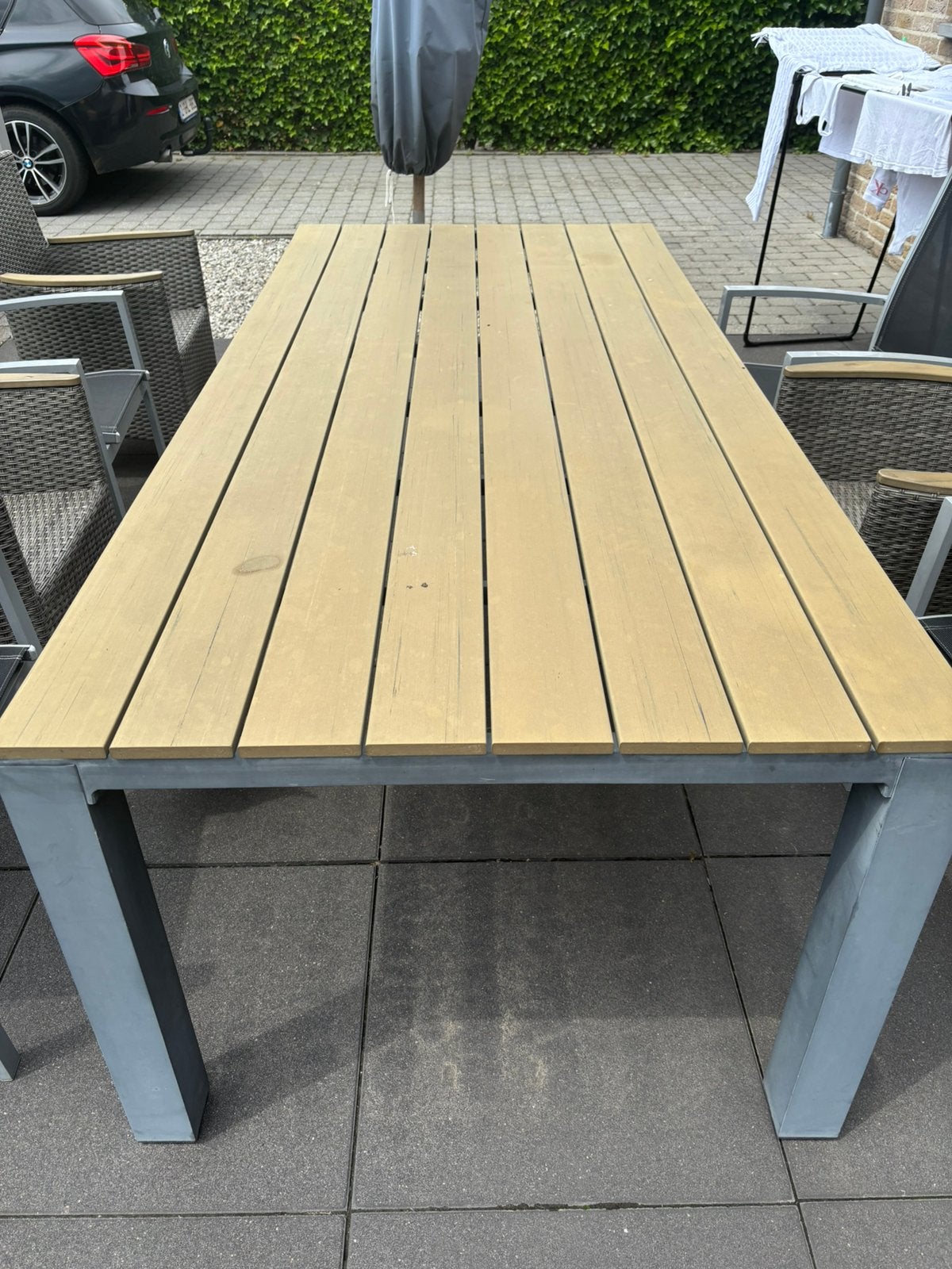 Tuintafel, Tuin en Terras, Ophalen, Gebruikt, Rechthoekig