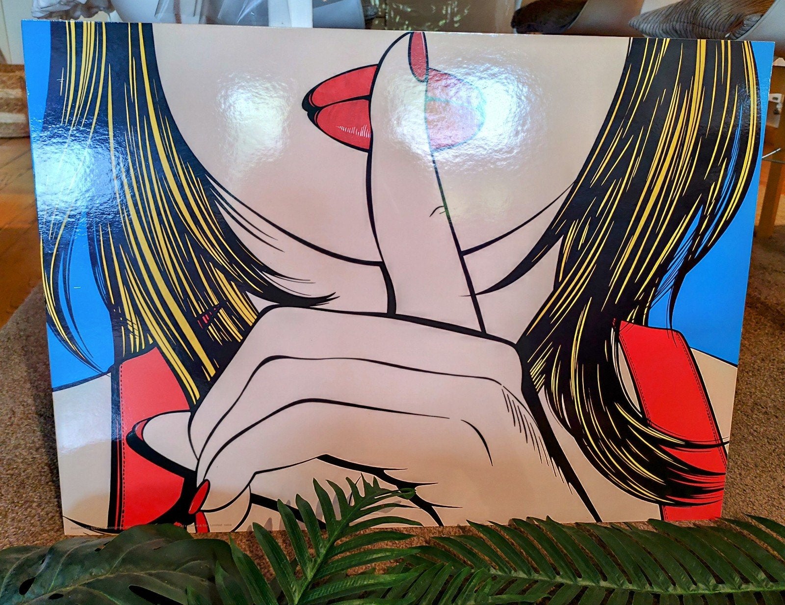 Popart* Grote afdruk op hout, Sshht, Ophalen of Verzenden
