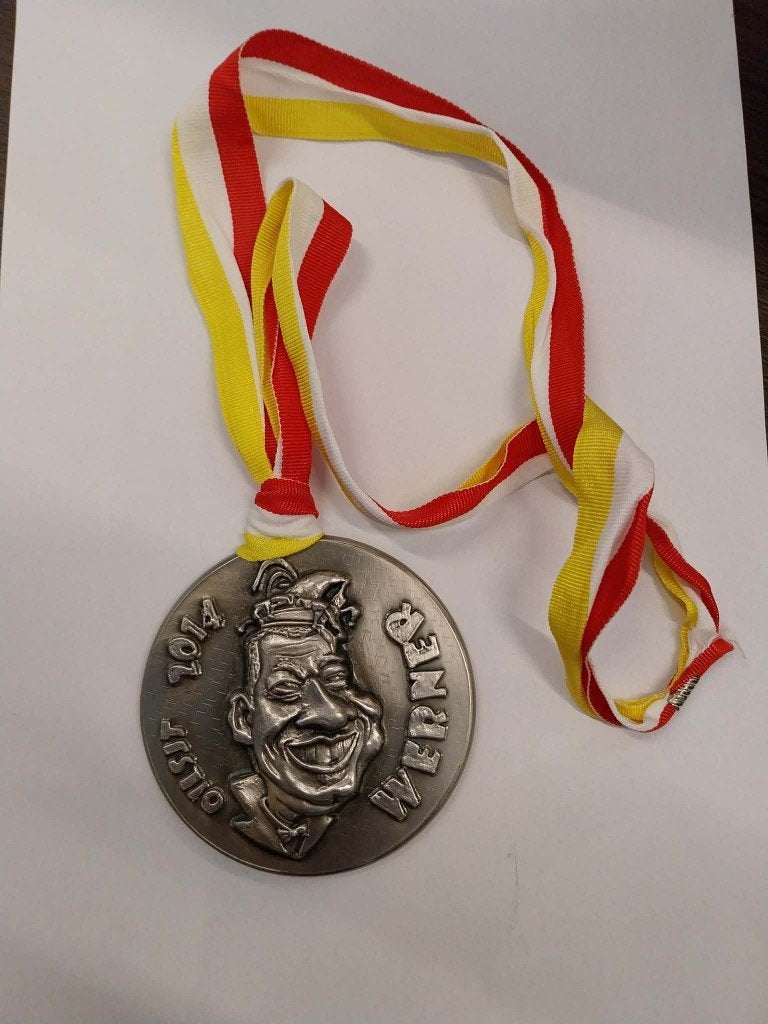 Medaille Prins Werner 2014 Aalst Carnaval Oilsjt, Ophalen of Verzenden