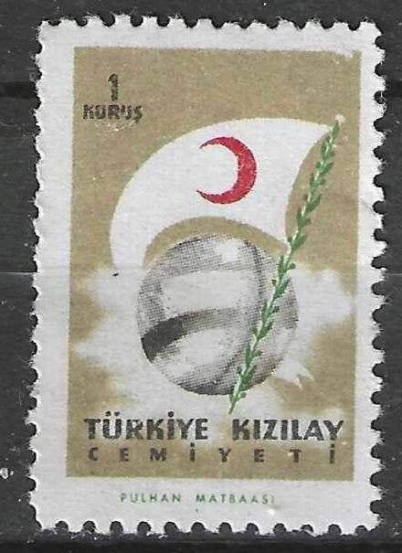 Turquie 1954 - Yvert 217BF - Croix-Rouge - 1 km. (PF), Envoi, Non oblitéré