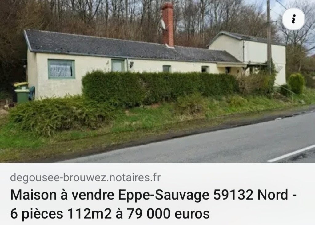 Maison à vendre Eppe-Sauvage, Immo, Maisons à vendre, Maison individuelle, France, 2 pièces