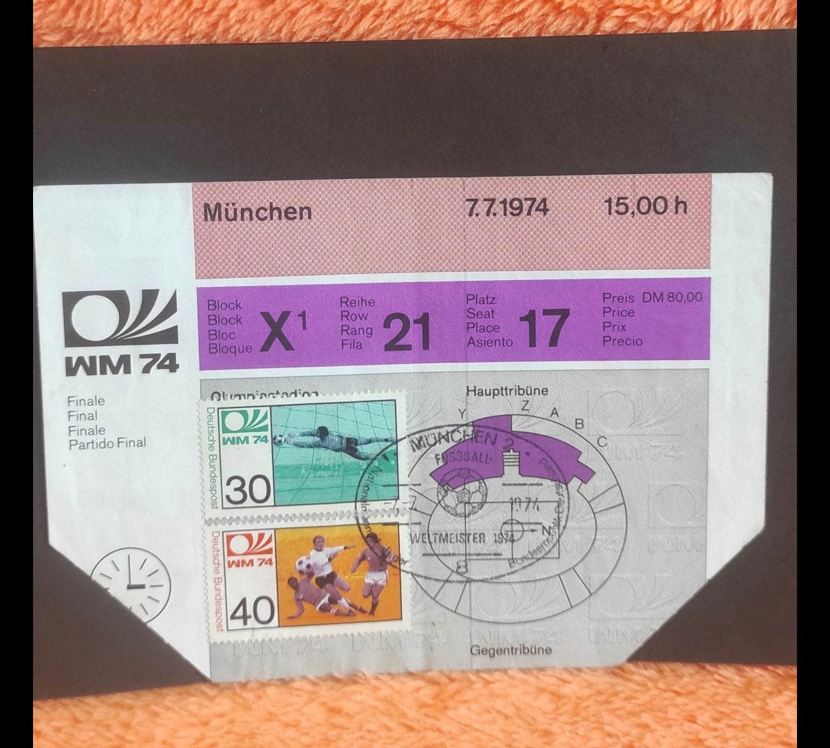 Zeldzaam oud voetbalticket, Tickets & Billets