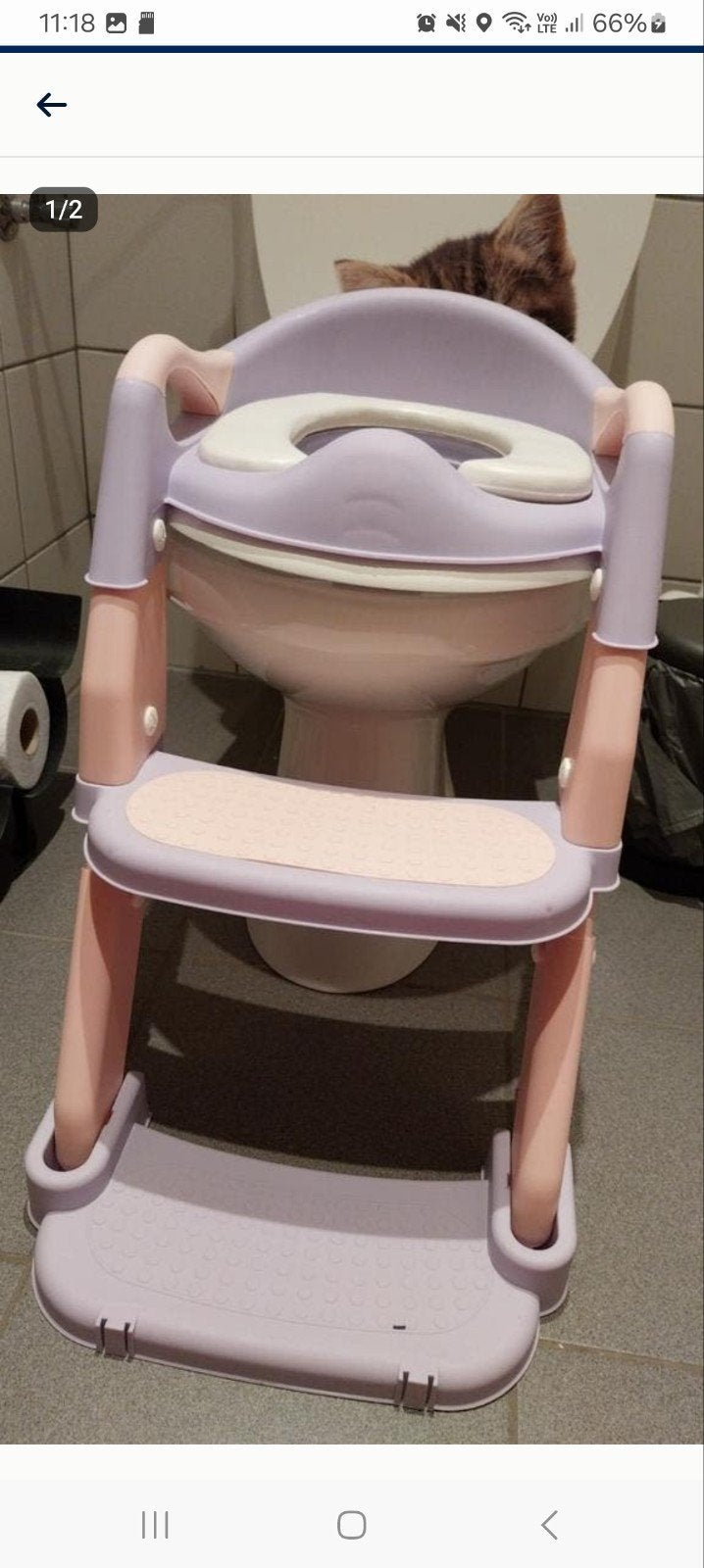 WC-bril verkleiner met trapje, Ophalen