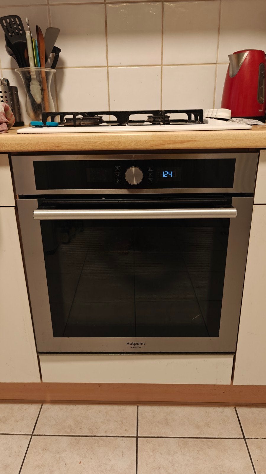 inbouwoven hotpoint 1,5 jaar oud, Encastré, Comme neuf, Enlèvement, 45 à 60 cm