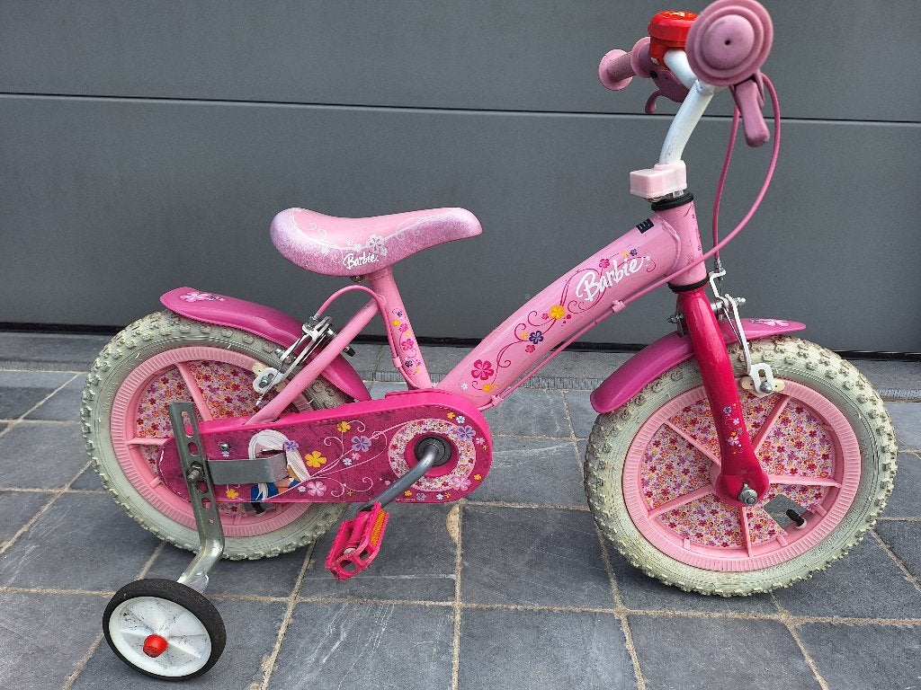 Kinderfiets 14 inch, Ophalen, Zijwieltjes, Gebruikt, Velgrem