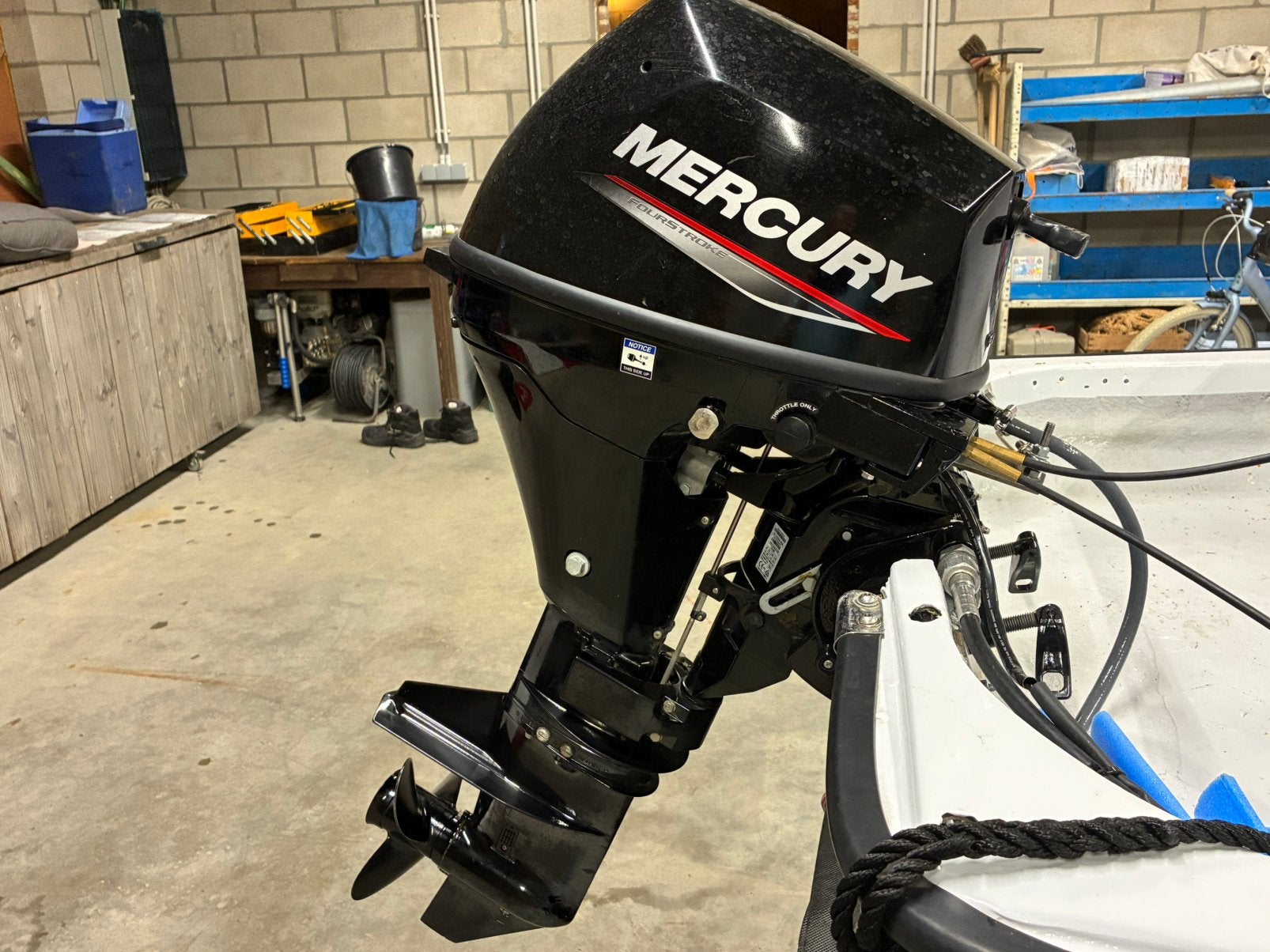 Buitenboot motor mercury 9.9, Ophalen, Zo goed als nieuw