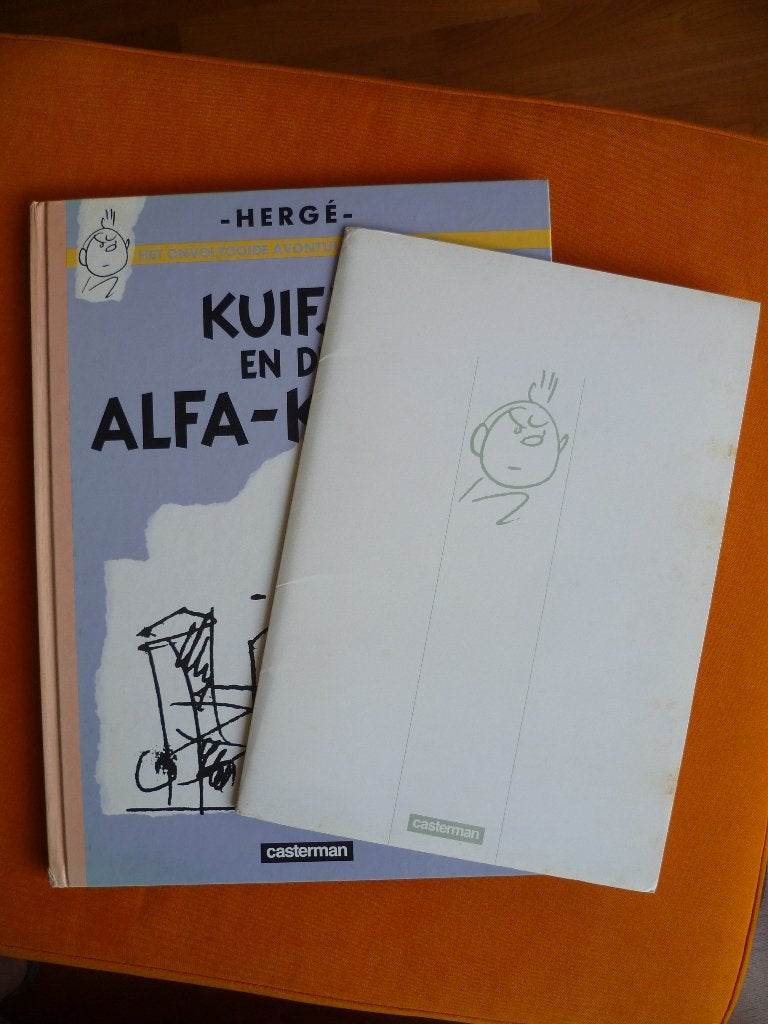 KUIFJE LUXE UITGAVE +PERSMAP"KUIFJE EN DE ALFA KUNST"1987, Boeken, Gelezen, Ophalen of Verzenden, Meerdere stripboeken, Hergé