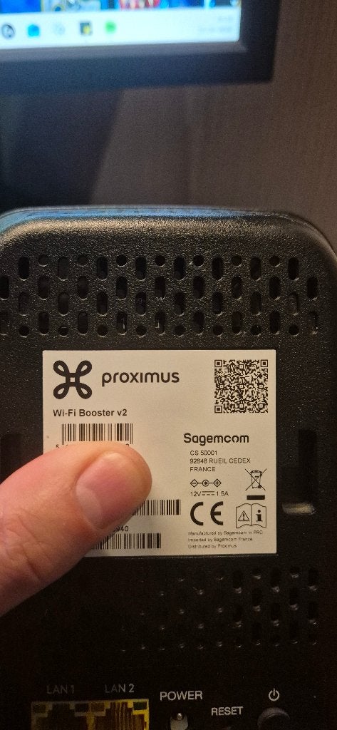 Proximus Wifi Booster V2, Computers en Software, Ophalen of Verzenden, Zo goed als nieuw, Proximus