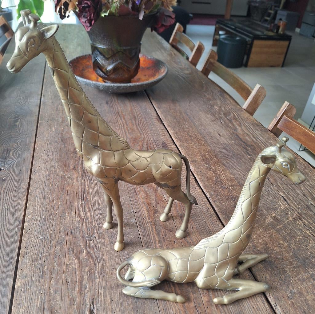 Ensemble de girafes vintage en laiton, Envoi