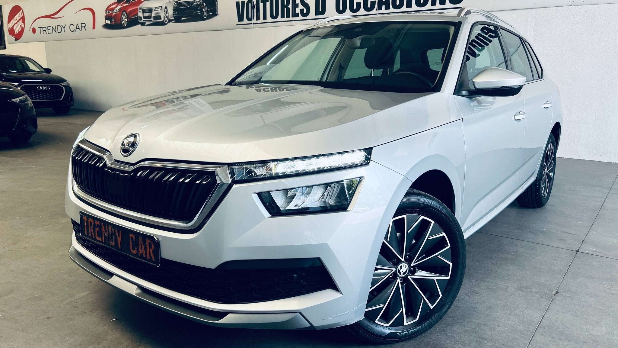 Skoda Kamiq 1.0 TSI Clever DSG+CARPLAY+CAMERA+CARNET+GARANTI, Argent ou Gris, Achat, Euro 6, Entreprise