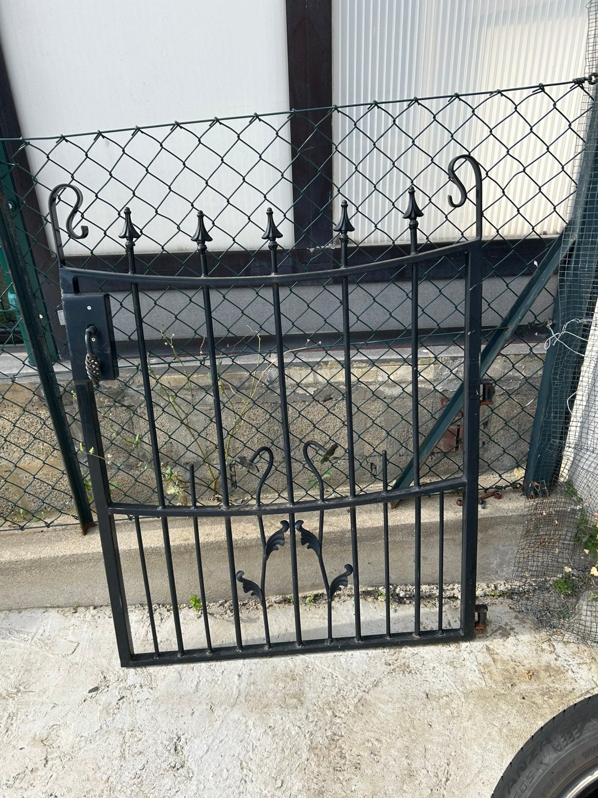 Porte en fer forge hau 1m16 largeur 89, Jardin & Terrasse, Enlèvement ou Envoi, Comme neuf, Fer