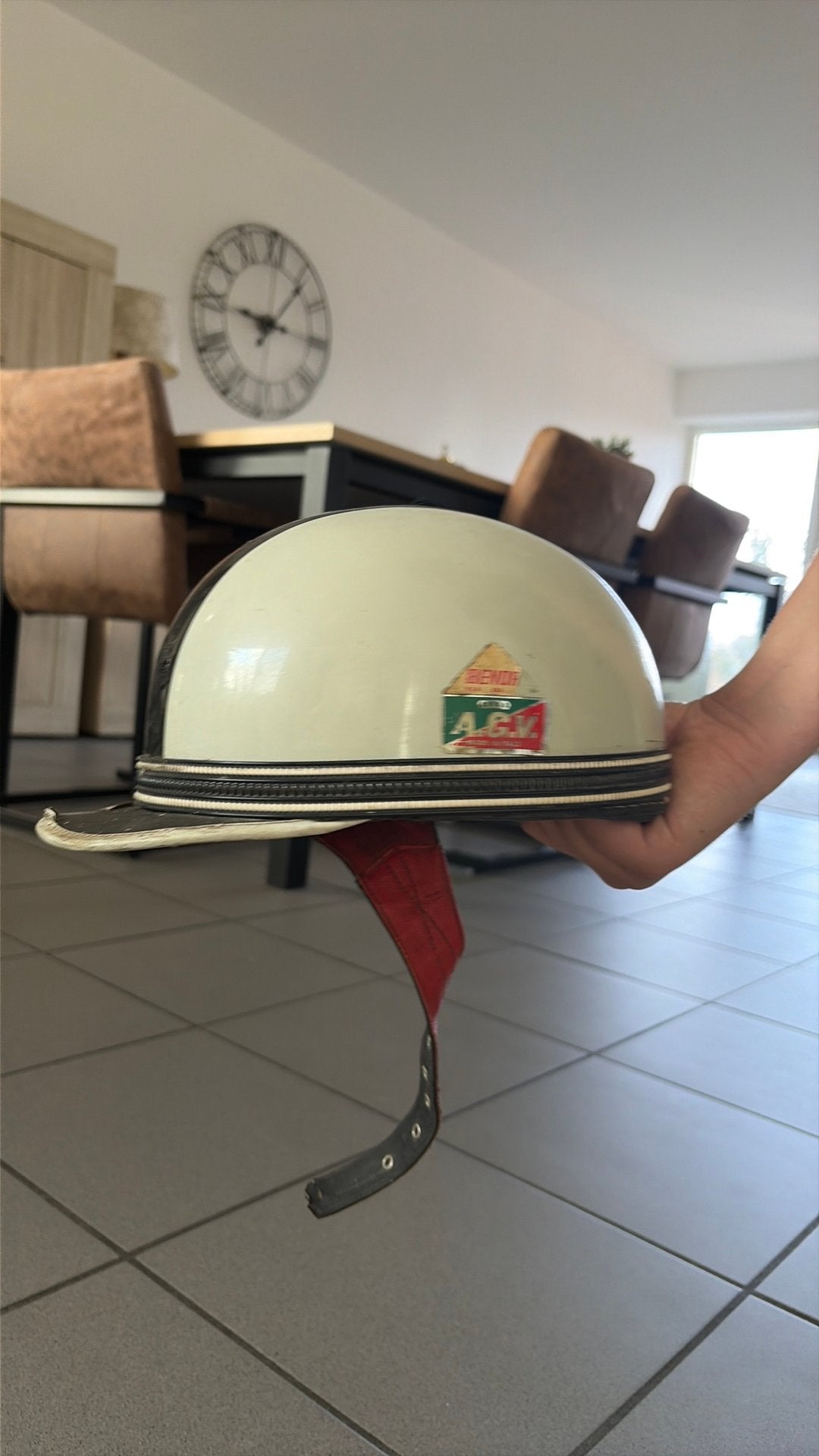 Casque moto vintage AGV Valenza – type « Ball », Enlèvement ou Envoi