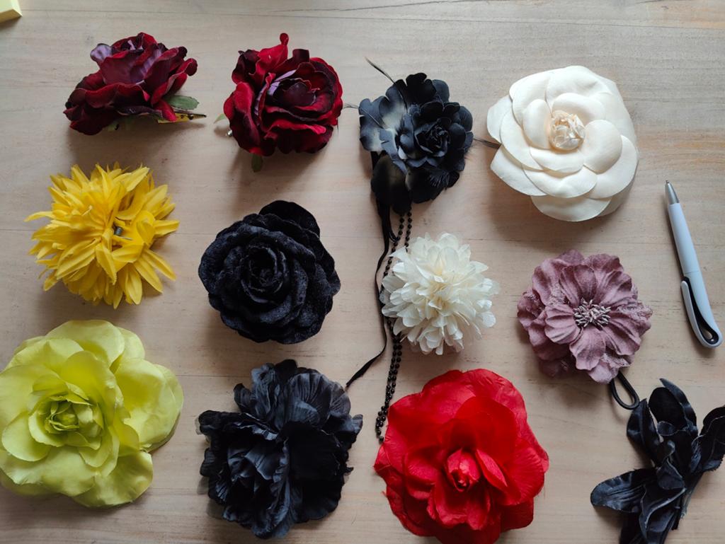 Kunstbloemen haar en kleding, Bijoux, Sacs & Beauté, Broches, Enlèvement ou Envoi