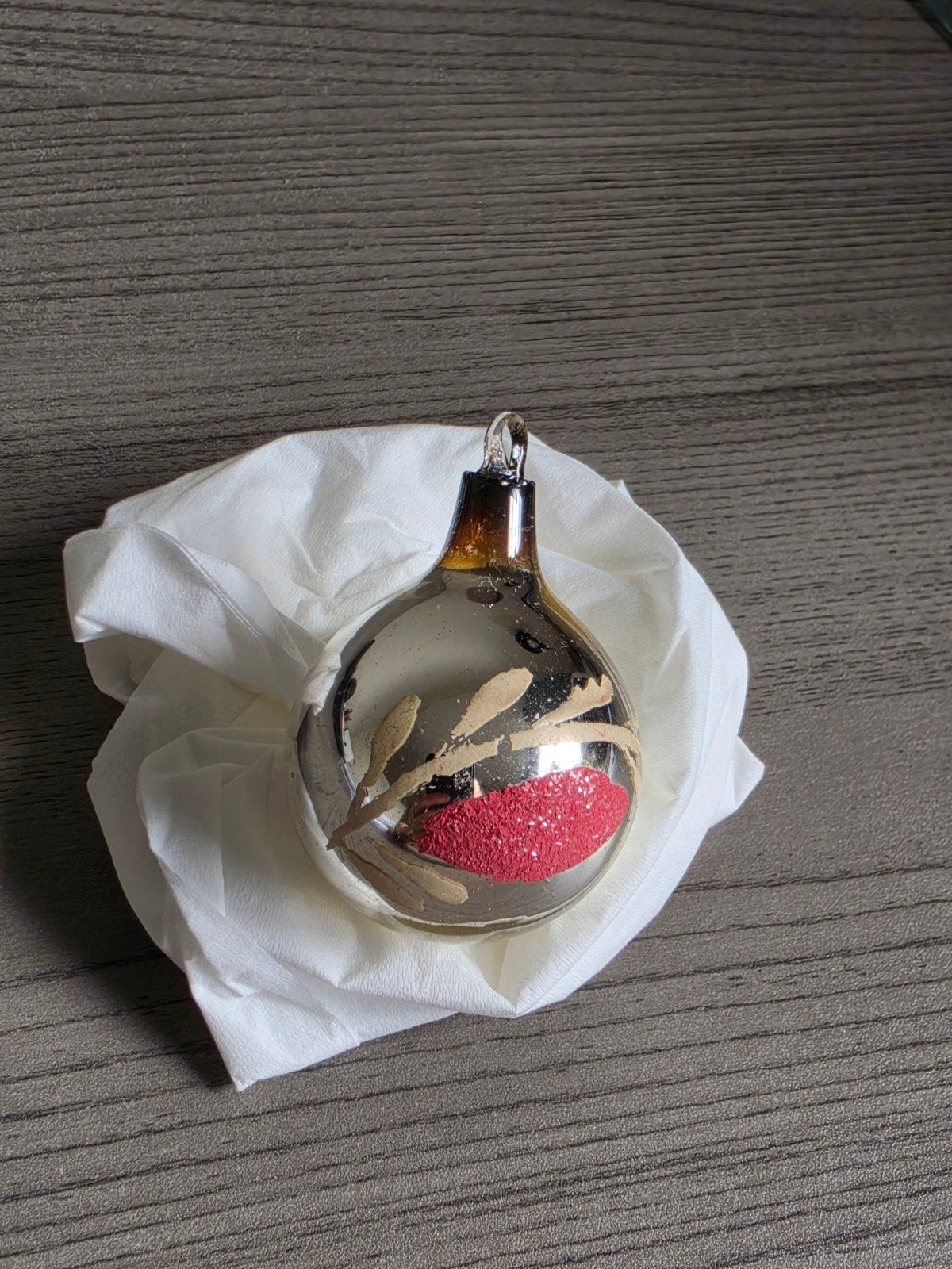 Boule de Noël Ajeko avec œil en verre et joliment décorée, Enlèvement ou Envoi