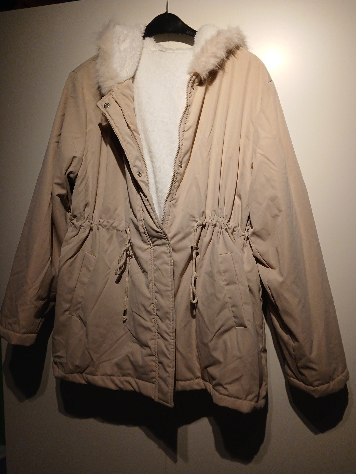 winterjas zwangerschap, Kleding | Dames, Zwangerschapskleding, Beige, Maat 42/44 (L), Ophalen of Verzenden, Zo goed als nieuw