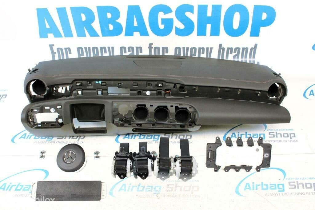 Airbag kit Tableau de bord couture brun Mercedes W177