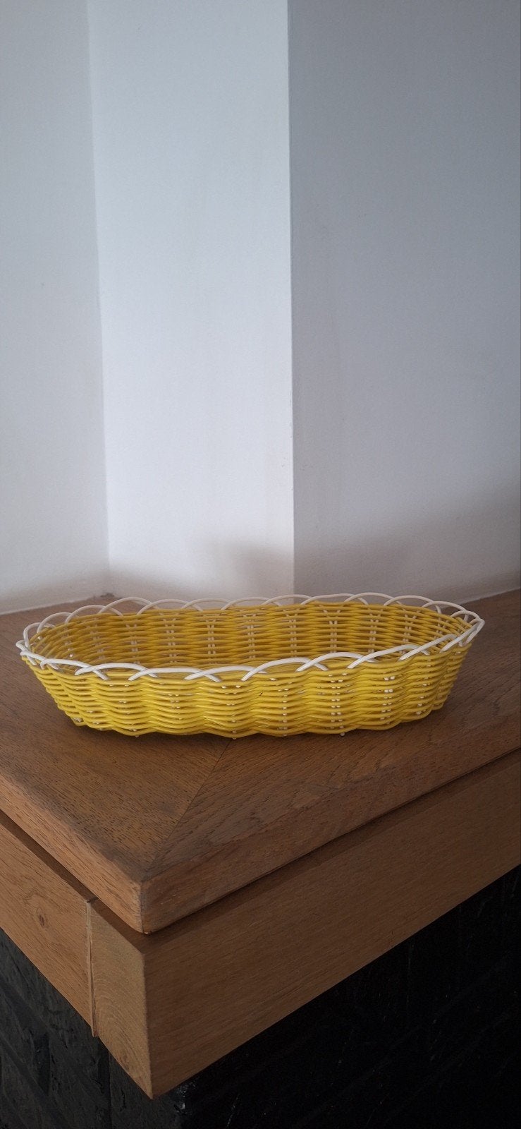 Panier à pain scoubidou, Kunststof, Gebruikt, Gevlochten, Mand