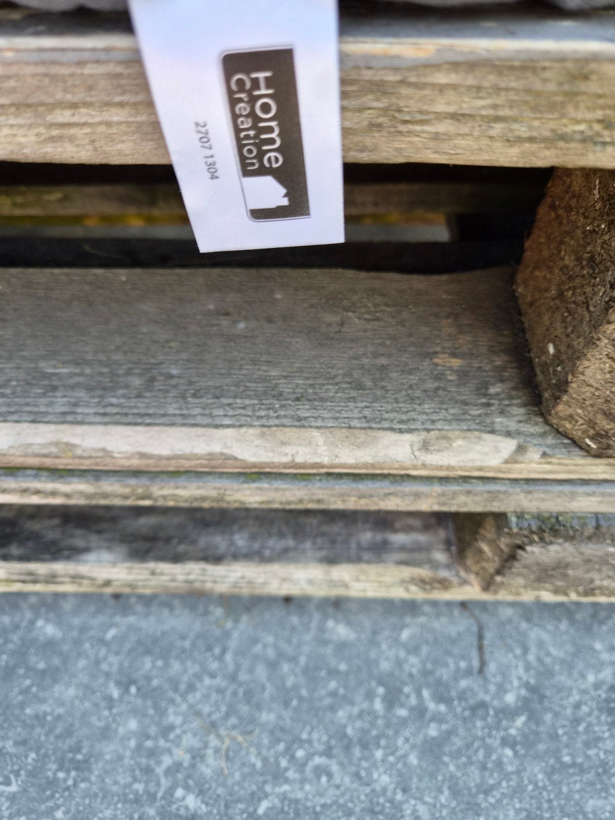Loungeset van paletten met kussens, Tuin en Terras, Terrasdelen en Vlonders, Ophalen, Gebruikt, Hout