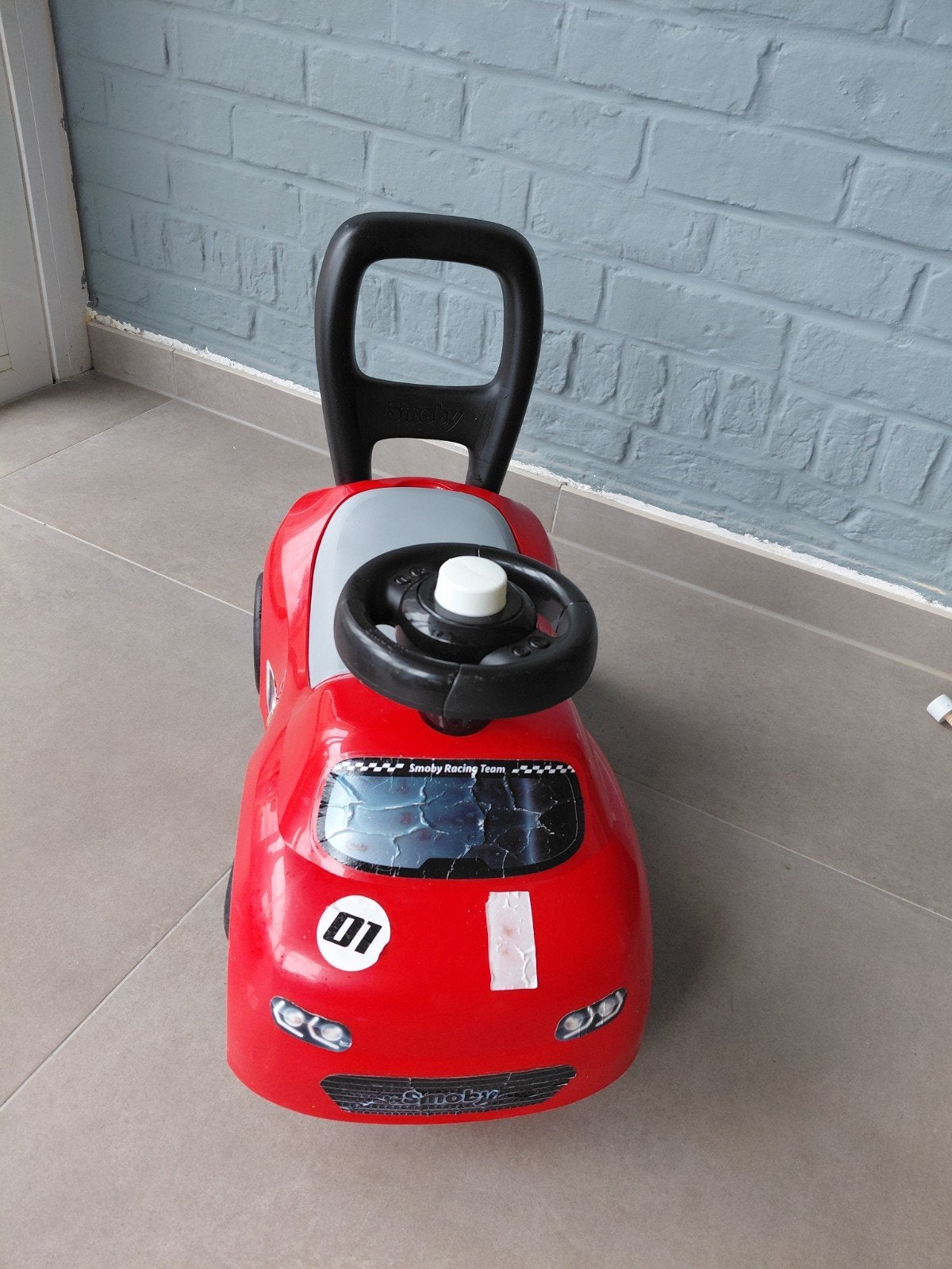 Smoby loopauto, Ophalen