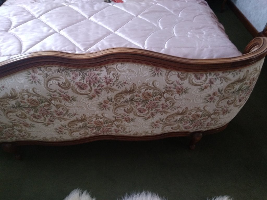 A vendre chambre à coucher en merisier avec lit capitonné, Enlèvement, Comme neuf, Deux personnes, Classique