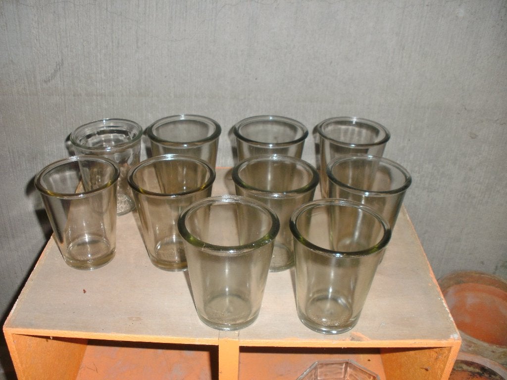 10 glazen confituurpotten, Huis en Inrichting, Keuken | Potten en Pannen, Ophalen, Zo goed als nieuw, Glas