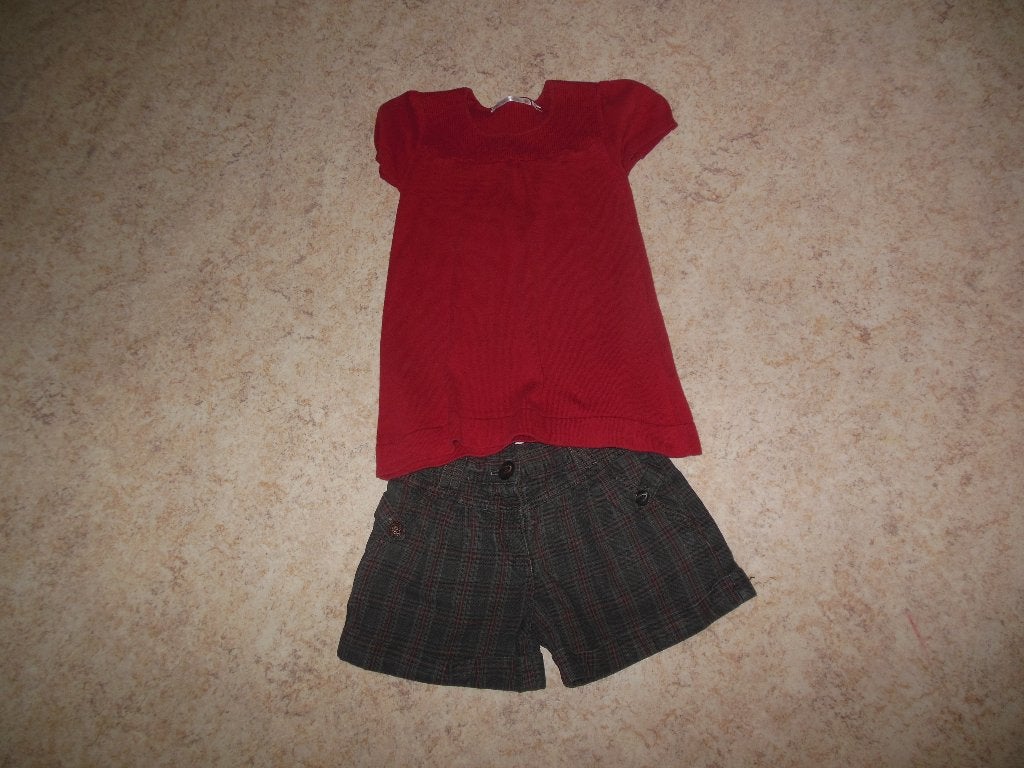 setje wintershort CKS en truitje Pauline B 128, Ophalen of Verzenden, Meisje, Setje