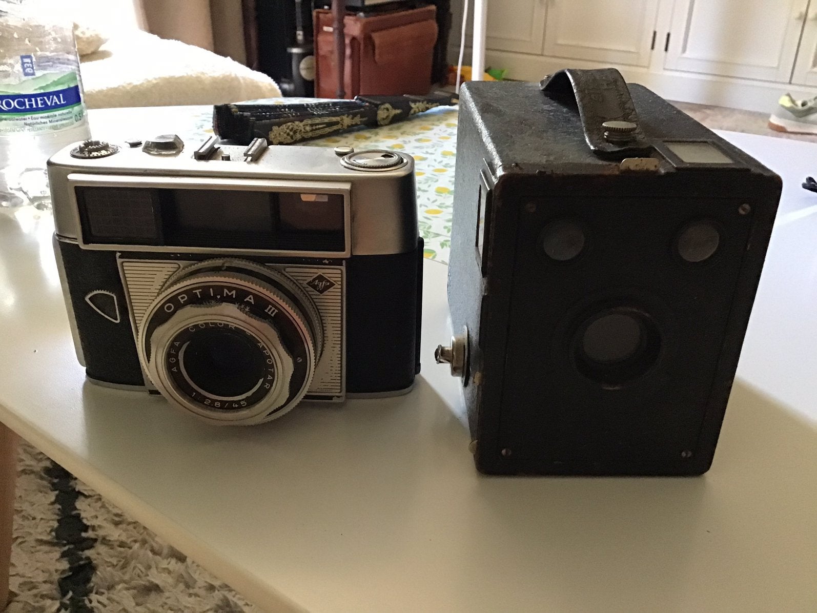 2 antieke oude camera’s Agfa en Six 20 target Haw, Ophalen of Verzenden, Zo goed als nieuw