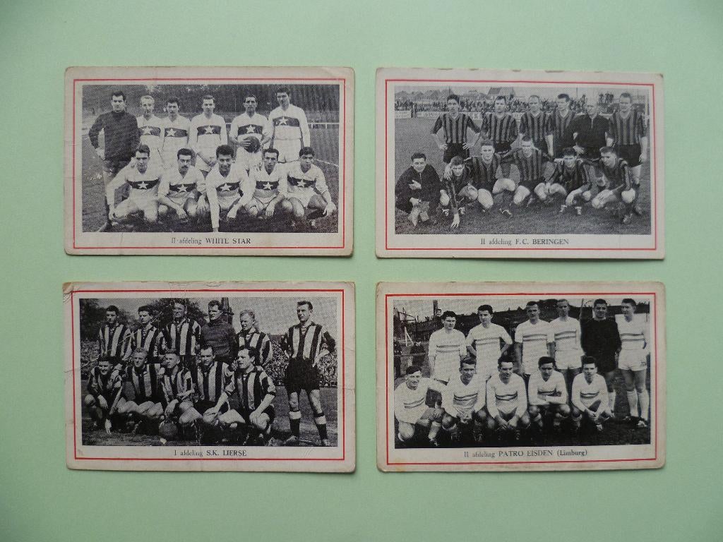 Voetbal chromos images kaarten Football 1st 2de afdeling X 4, Collections, Collections Autre, Enlèvement ou Envoi, Utilisé