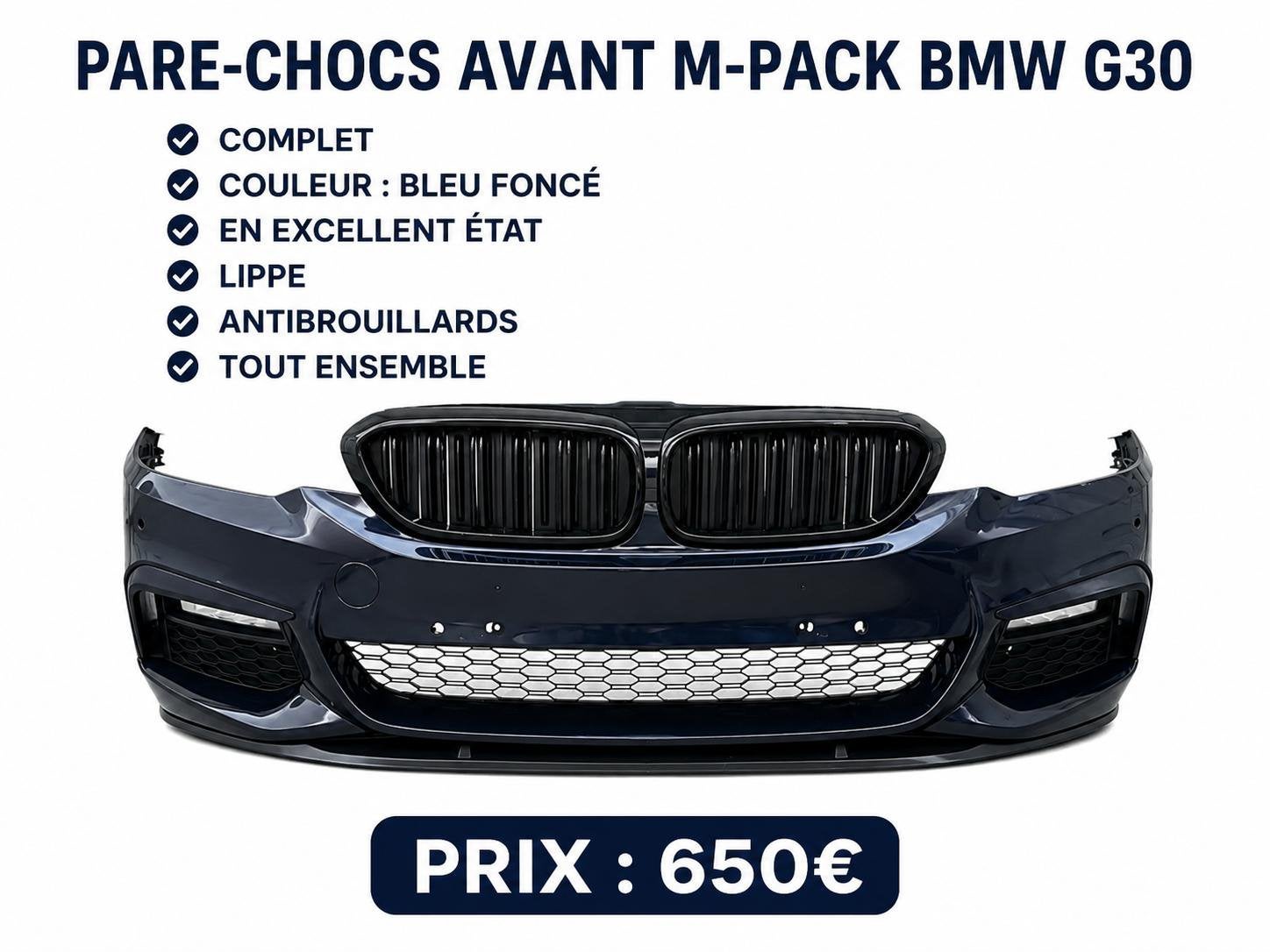 Bmw g30 pare chocs, Autos : Pièces & Accessoires, Enlèvement ou Envoi, BMW