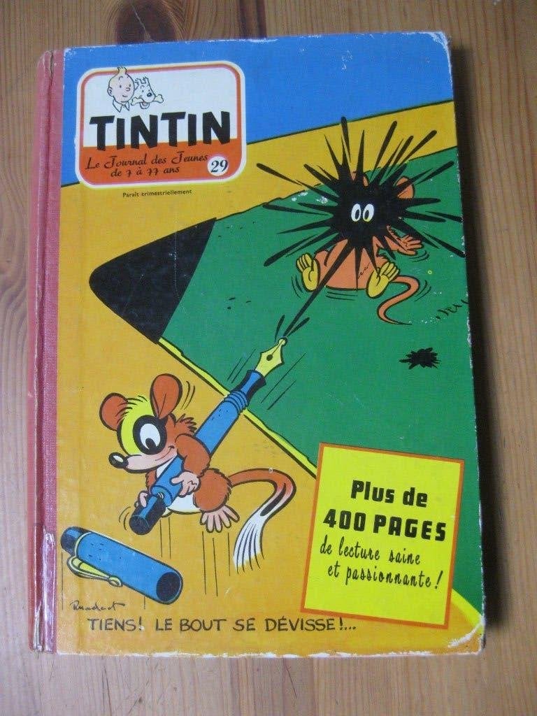 L'album de Tintin, Enlèvement ou Envoi, Une BD, Utilisé, Hergé