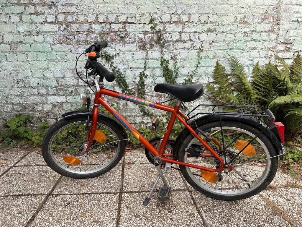 Peugeot-fiets met kindersnelheden, 20 inch, verlichting, Ophalen, Velgrem, Peugeot, 16 tot 20 inch