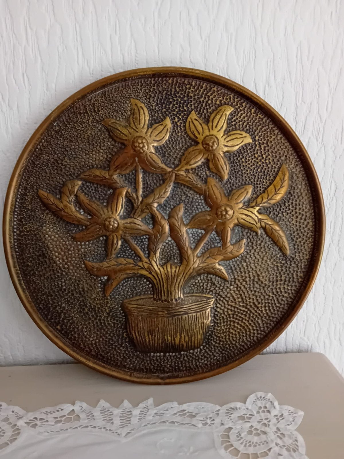 Décoration murale en cuivre/ 38 cm, Enlèvement ou Envoi, Cuivre