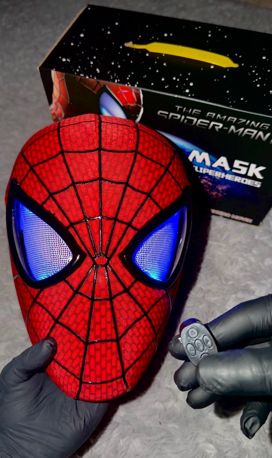 Masque Spiderman Led The Amazing Spider-Man, Ophalen of Verzenden, Zo goed als nieuw