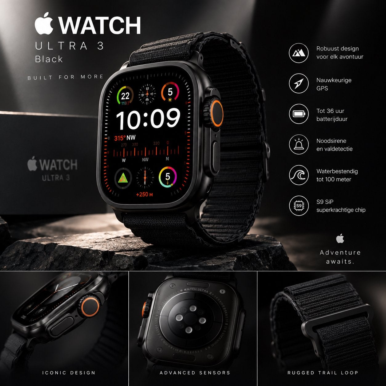 Apple watch Ultra3, Sports & Fitness, Cardiofréquencemètres, Enlèvement ou Envoi, Neuf