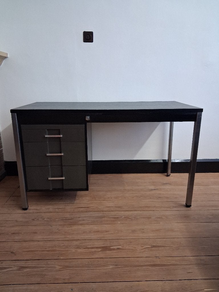 Bureau industriel vintage de la marque Mewaf, Maison & Meubles, Autres marques, Bureau d'écolier, 115 cm, Métal