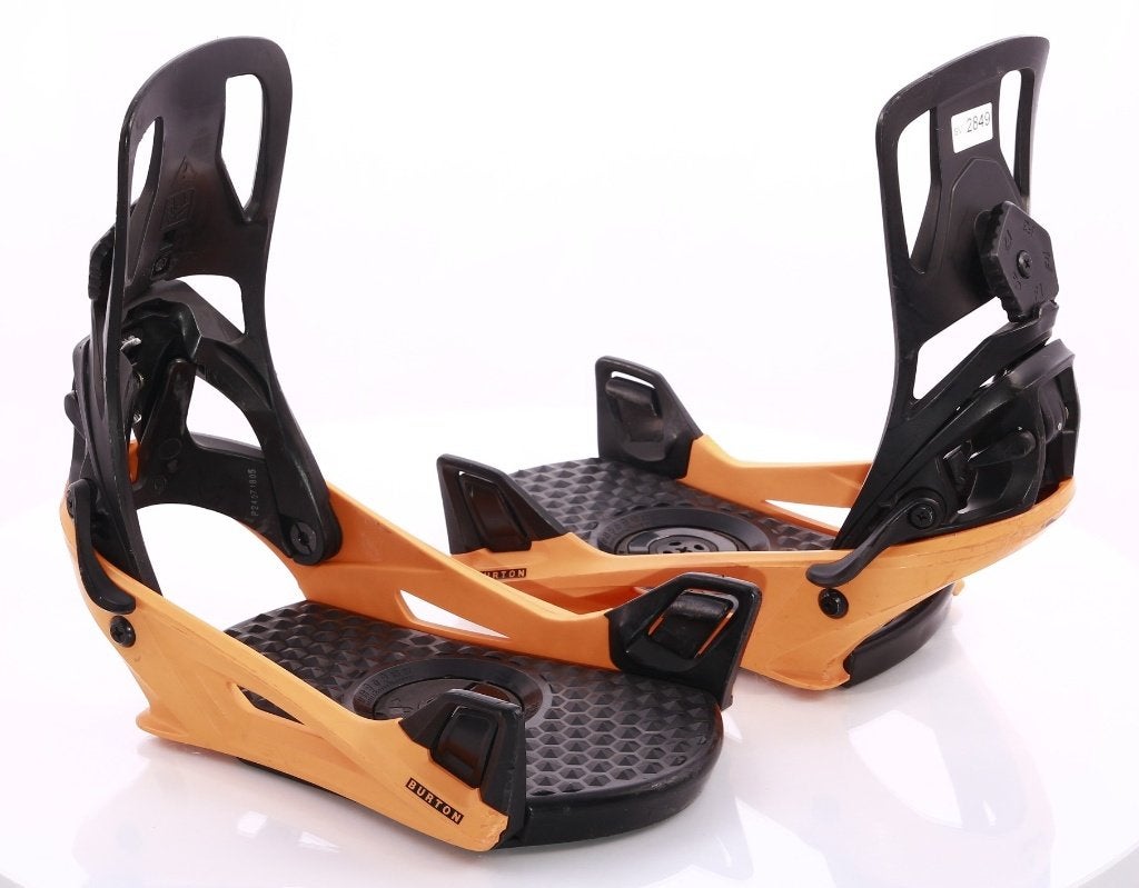 L ; fixations de snowboard BURTON STEP ON 2024, noir/orange, Envoi, Utilisé, Fixations