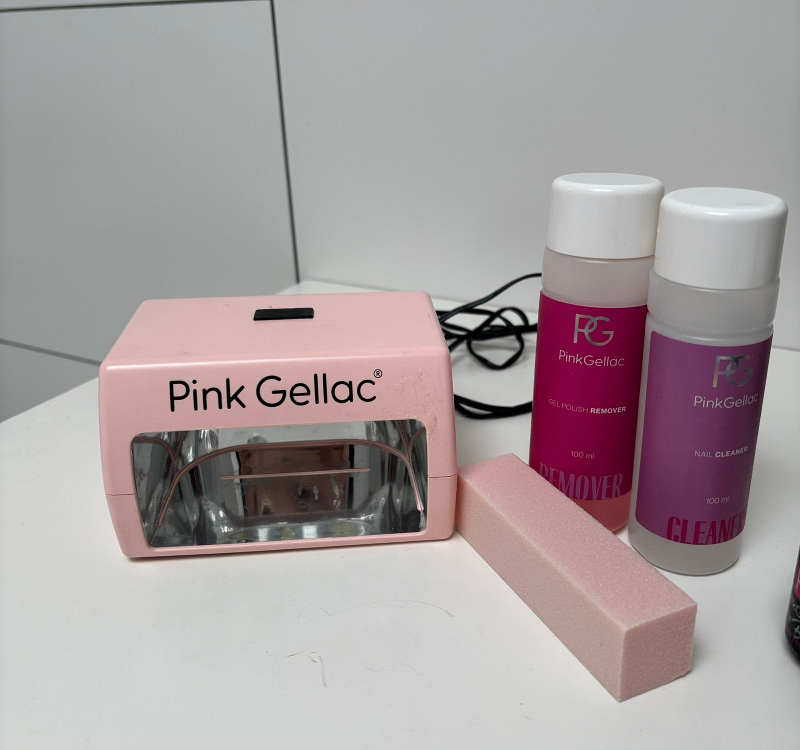 Pink gellac starterset, Enlèvement ou Envoi, Utilisé, Mains et Ongles, Maquillage